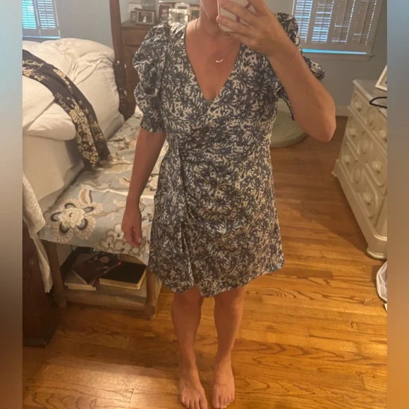 Cinq à Sept Blue and White Mini Dress - Picture 8 of 8